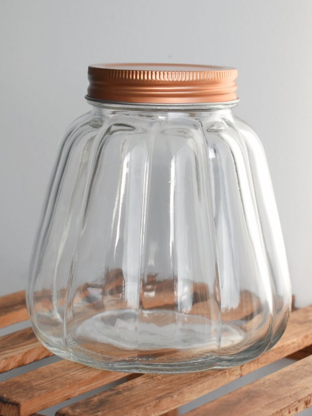 Glass Pumpkin Shaped Jar Kitchen Storage Cottagecore Cottage Fall Decor